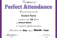 Attendance Certificate Template Word 10