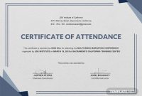 Attendance Certificate Template Word 2
