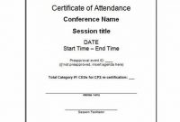 Attendance Certificate Template Word 7