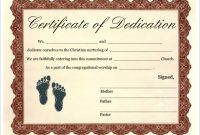 Baby Dedication Certificate Template 1