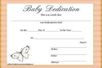 Baby Dedication Certificate Template 11