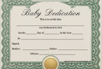Baby Dedication Certificate Template 4