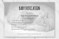 Baby Dedication Certificate Template 5