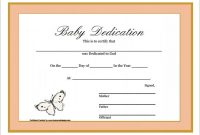 Baby Dedication Certificate Template 6