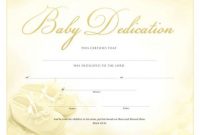 Baby Dedication Certificate Template 7