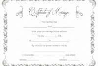 Blank Marriage Certificate Template 10