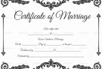 Blank Marriage Certificate Template 2