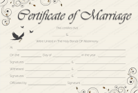 Blank Marriage Certificate Template 3