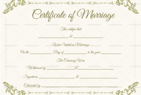 Blank Marriage Certificate Template 5
