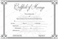 Blank Marriage Certificate Template 6