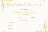 Blank Marriage Certificate Template 8