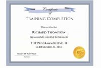 Free Certificate Of Completion Template Word 11