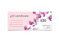 Nail Gift Certificate Template Free 12