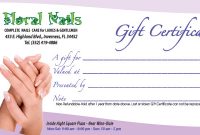 Nail Gift Certificate Template Free