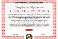 Service Dog Certificate Template 8