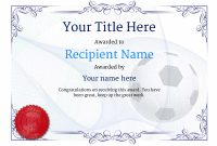 Soccer Certificate Template 9