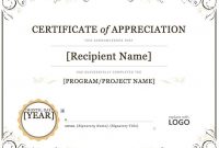 Template for Certificate Of Appreciation In Microsoft Word8
