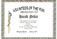 Volunteer Award Certificate Template 10