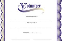 Volunteer Award Certificate Template 2
