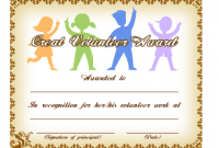 Volunteer Award Certificate Template 3