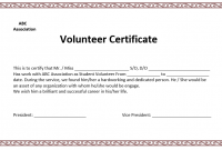 Volunteer Certificate Templates