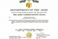 Army Good Conduct Medal Certificate Template 9