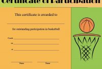 Basketball Camp Certificate Template 0