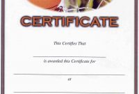 Basketball Camp Certificate Template 3