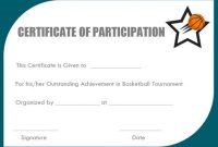 Basketball Camp Certificate Template 7