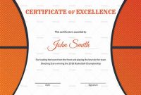 Basketball Certificate Template 5