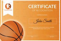 Basketball Certificate Template 7