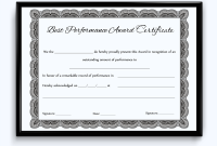 Best Performance Certificate Template 4