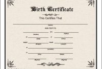 Birth Certificate Fake Template 2