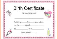 Birth Certificate Fake Template 3