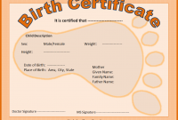 Birth Certificate Template for Microsoft Word 8