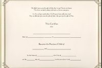 Blank Adoption Certificate Template 3