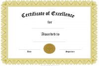 Blank Award Certificate Templates Word 4
