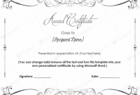 Blank Award Certificate Templates Word 5