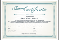 Blank Share Certificate Template Free 11