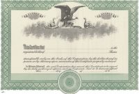 Blank Share Certificate Template Free 5