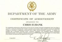 Certificate Of Achievement Army Template 3