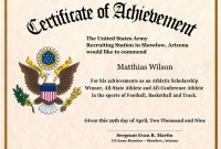 Certificate Of Achievement Army Template 4