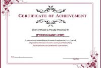 Certificate Of Achievement Template Word 10