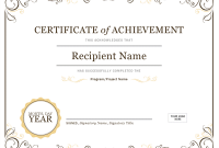 Certificate Of Achievement Template Word 4