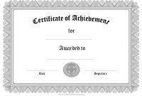 Certificate Of Achievement Template Word 5
