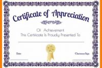Certificate Of Appreciation Template Doc 2