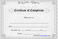 Certificate Of Completion Free Template Word 4
