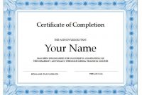 Certificate Of Completion Template Word 7