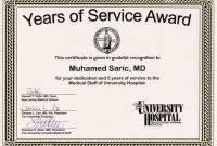 Certificate for Years Of Service Template 4