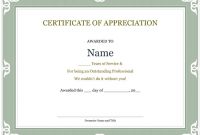 Certificate for Years Of Service Template2
